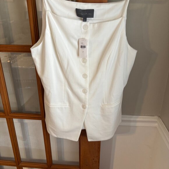 Anthropologie White Button-Down Top - Picture 2 of 14